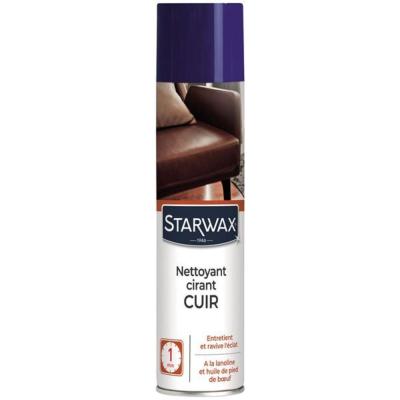 ENTRETIEN CUIR NETTOYANT CIRANT STARWAX aérosol 300ML