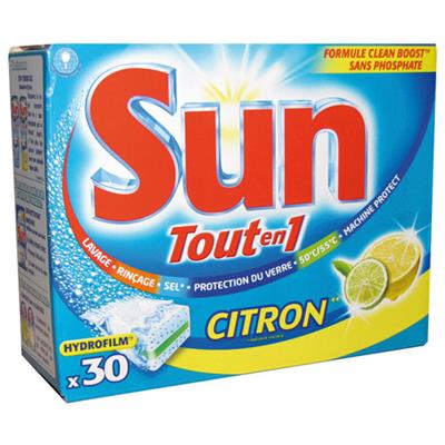 Tablettes pour lave-vaisselle Tout en 1 - citron - 30 doses