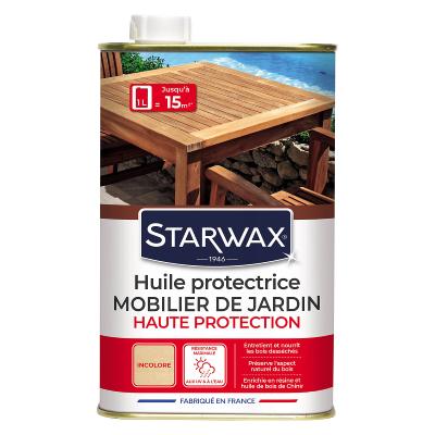 Huile protectrice mobilier de jardin teck 1L STARWAX