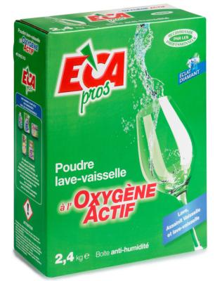 Poudre de lavage à l'oxygène actif pour lave-vaisselle - 2.4 Kg ECA PROS