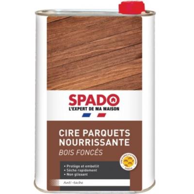 Cire nourrissante parquet bois foncé non glissant anti tâche 1L SPADO